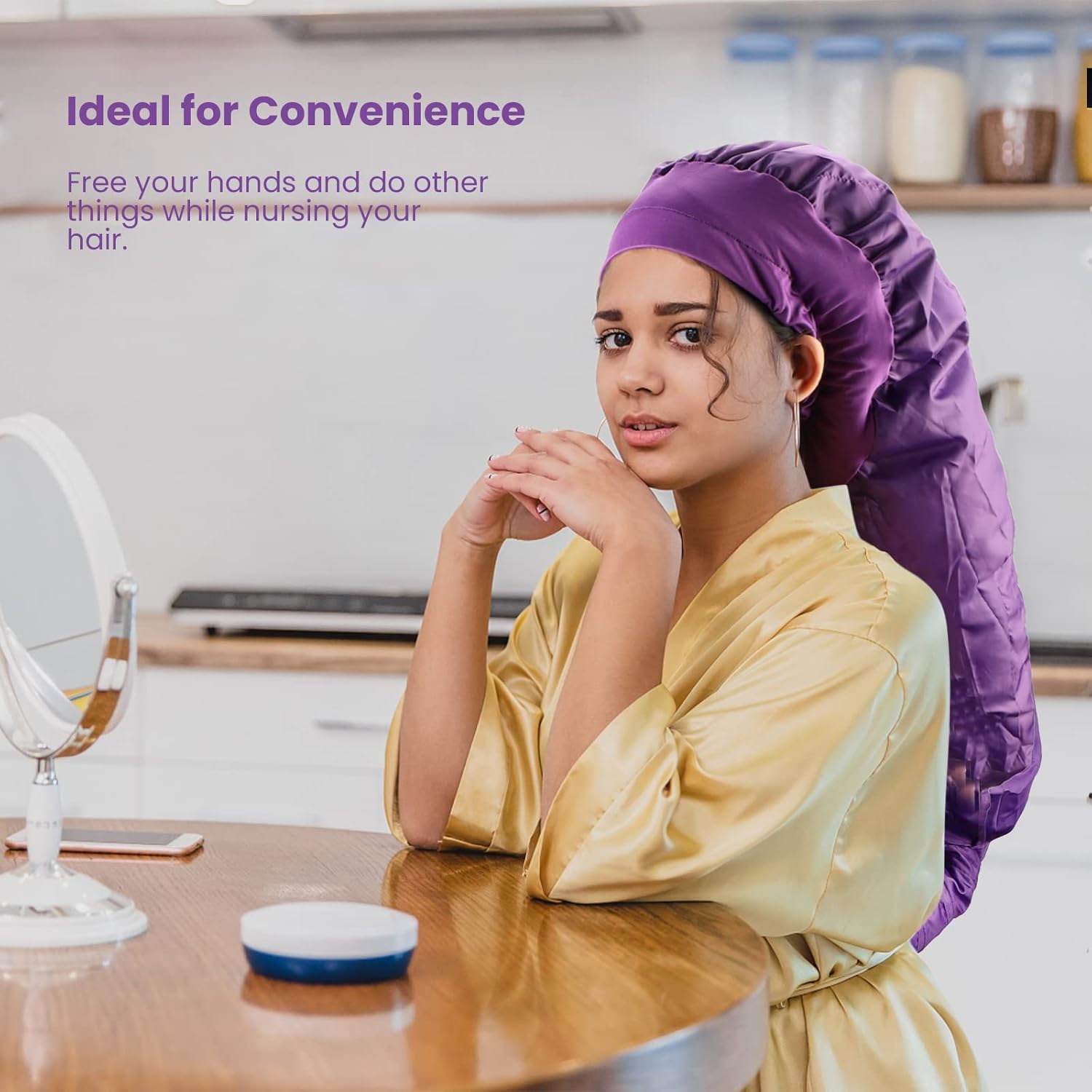Segbeauty XL Adjustable Bonnet Hood Dryer Attachment for Deep Conditioning and Fast Drying - Image 4