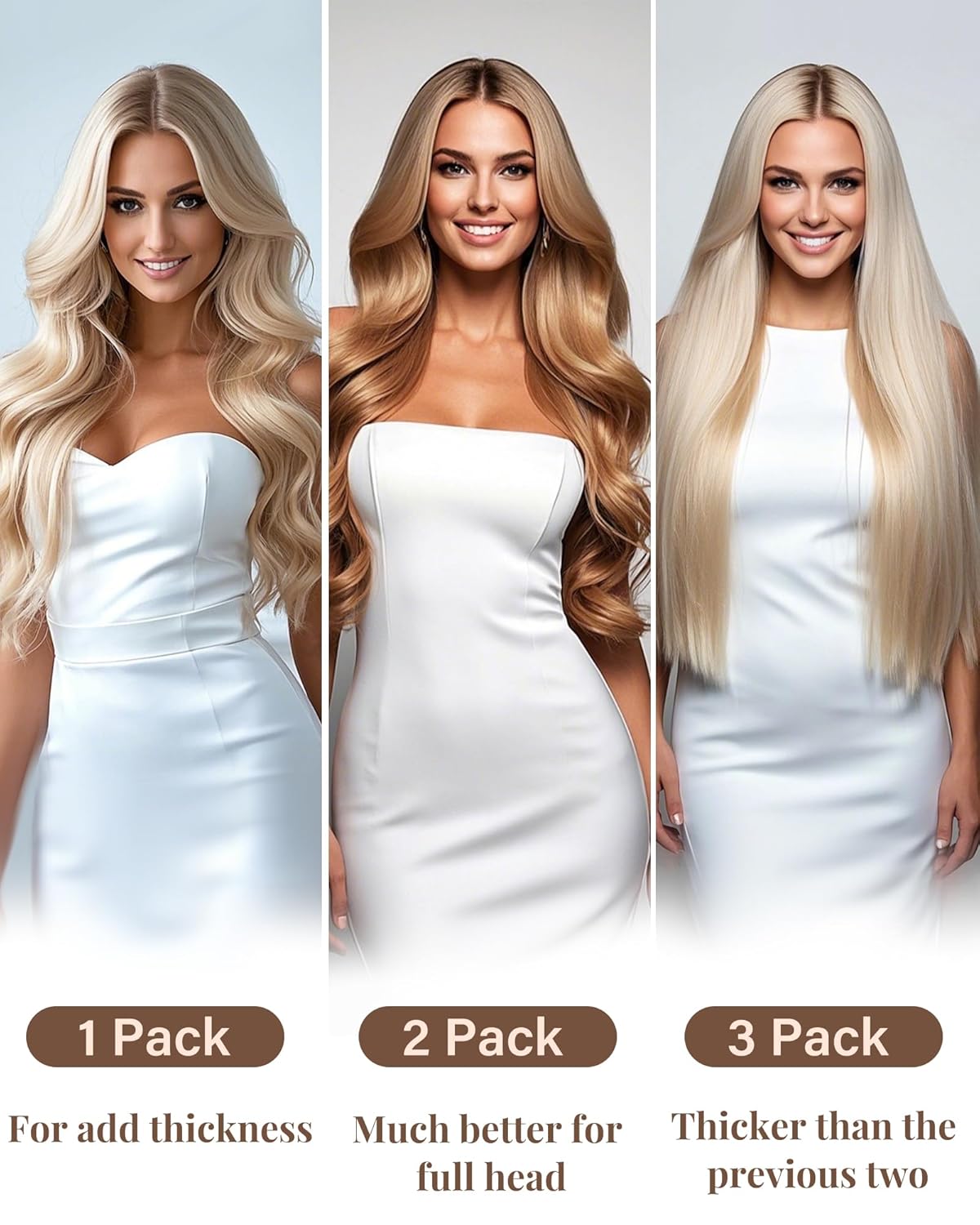Hetto 12 Inch Ash Blonde Highlights Sew-In Human Hair Extensions 70g - Image 6