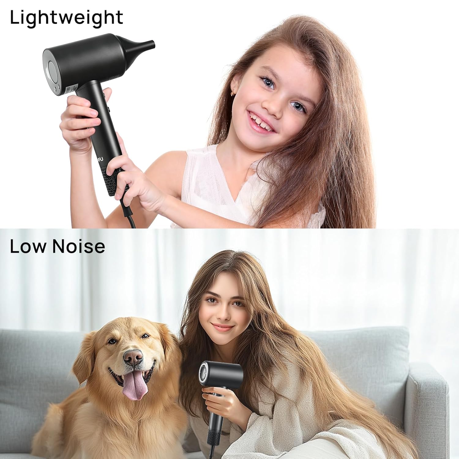 CONFU Professional Lightweight Ionic Hair Dryer 110000 RPM with Magnetic Diffuser Concentrator - Image 7