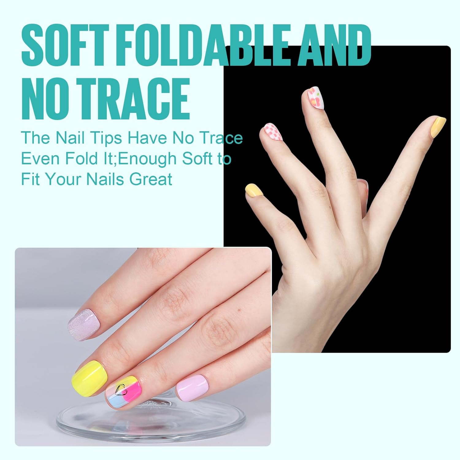 TOMICCA 504Pcs Extra Short Square Acrylic Fake Nail Tips, 10 Sizes, Full Cover for DIY Application - Image 6