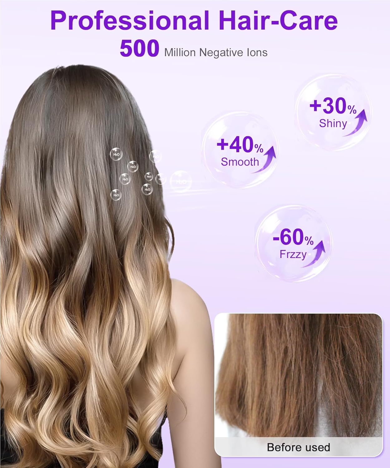 Travel-Friendly High-Speed Ionic Hair Dryer 150000 RPM Motor Magnetic Diffuser - Image 8