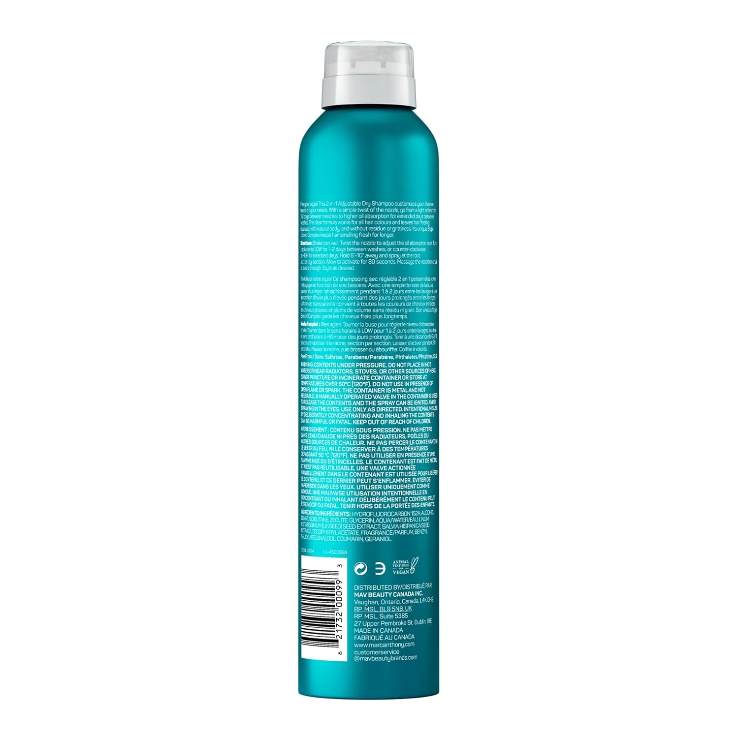 Marc Anthony 2-in-1 Dry Shampoo Spray for All Hair Colors, 7 oz, Adjustable Style - Image 2