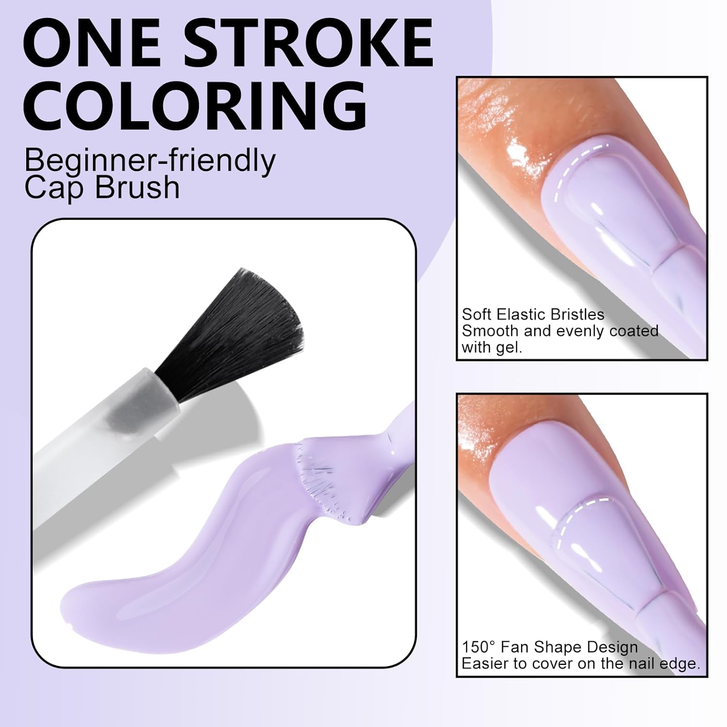 NXJ INFILILA 15ml Lavender Lilac Purple Gel Nail Polish Hema Free High Gloss UV Soak Off - Image 4