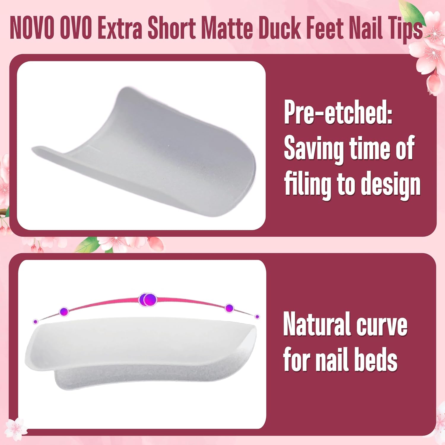 Duck Nail Tips Extra Short Full Cover Press On Nails 120 pcs 12 Sizes - Image 5