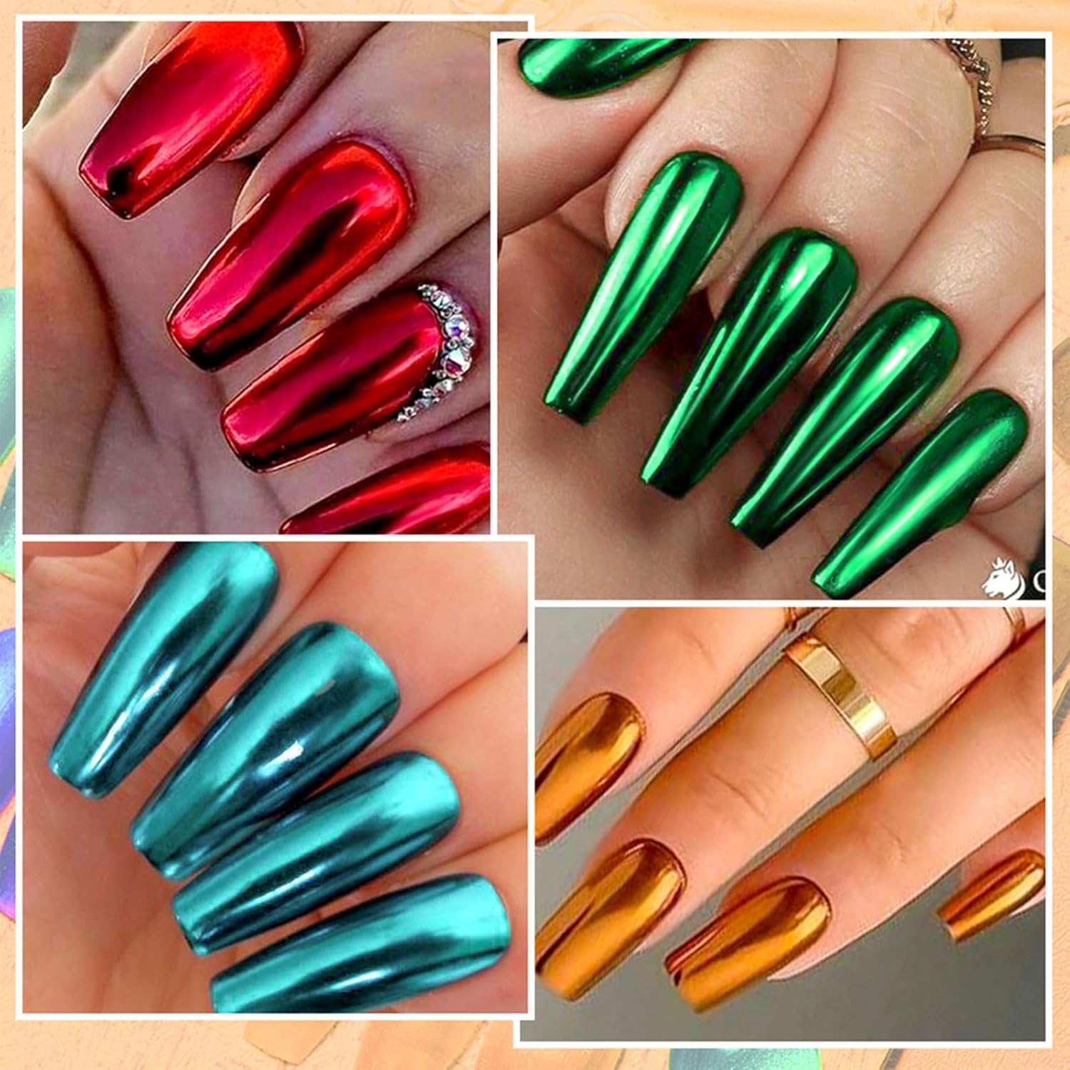 MTSSII 8-Color Metallic Chrome Gel Nail Polish Kit with Glossy UV/LED Finish - Image 7
