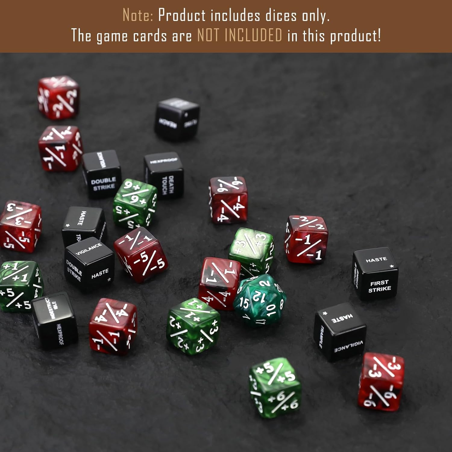 50 Life Counters Dice Set for MTG, CCG, TCG Card Games with 1 D6 Included - Image 5