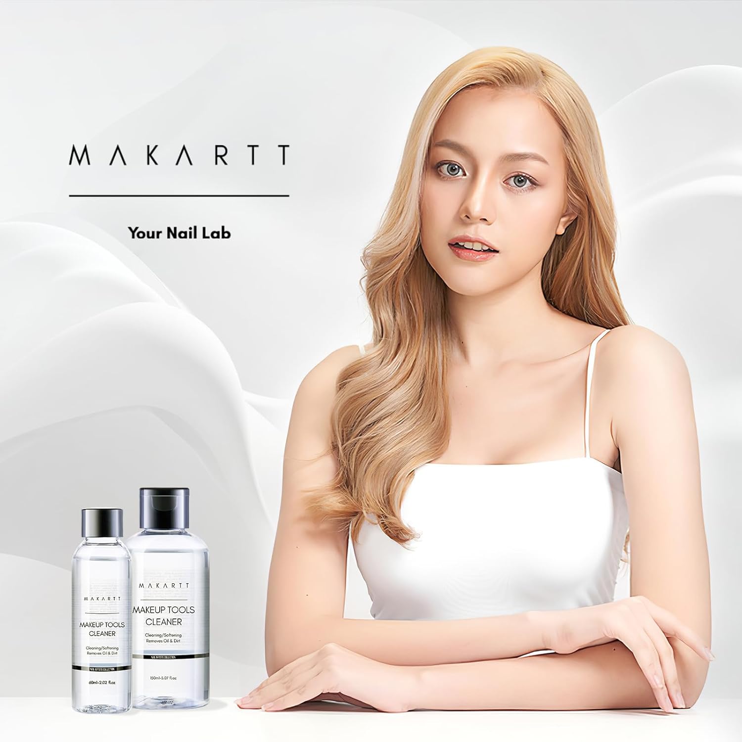 Makartt Hypoallergenic Makeup and Nail Brush Cleaner Solution 2.02 fl oz - Image 7