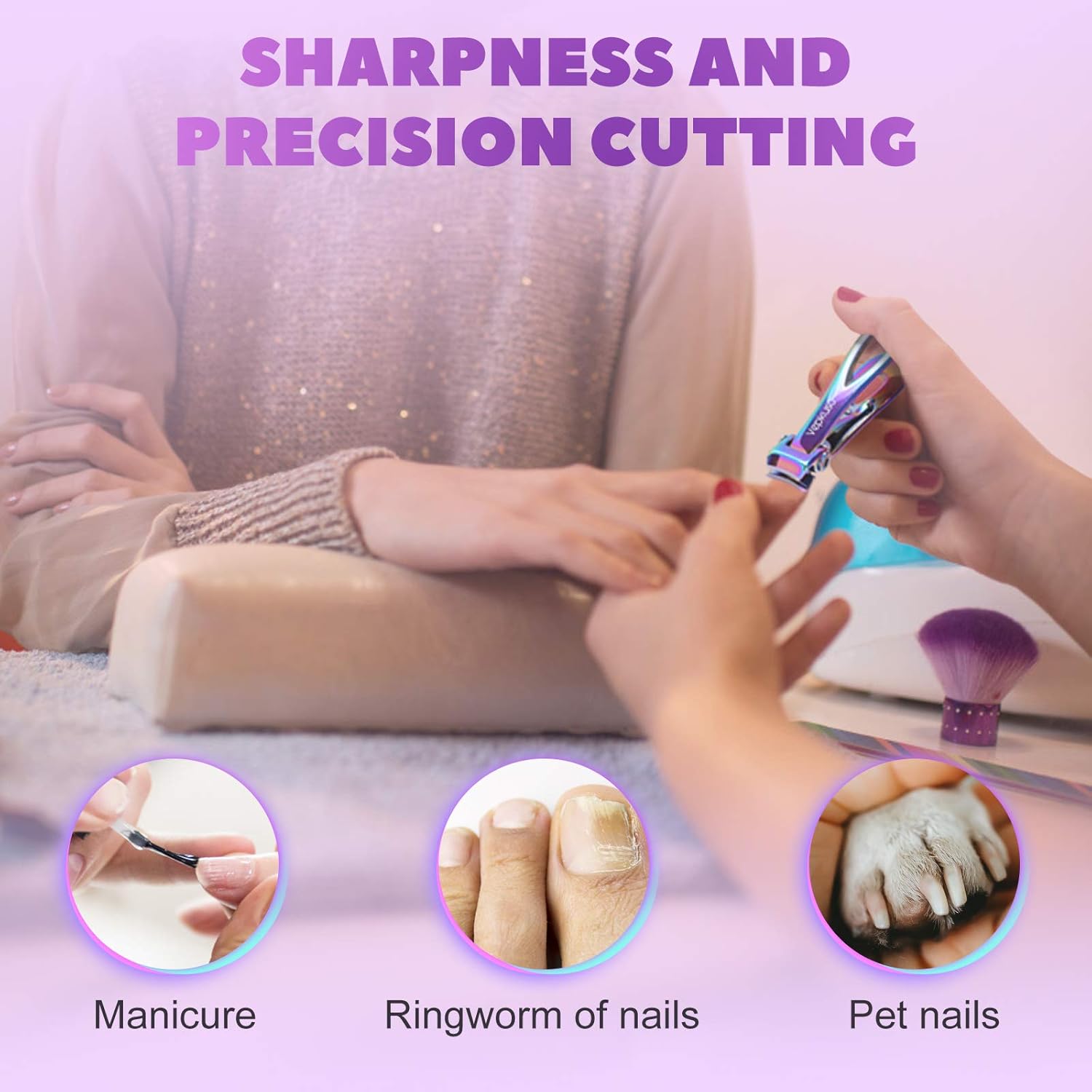 Toenail Clippers for Thick Toenails for Seniors and Adults – Vepkuso Ultra Sharp Set - Image 5