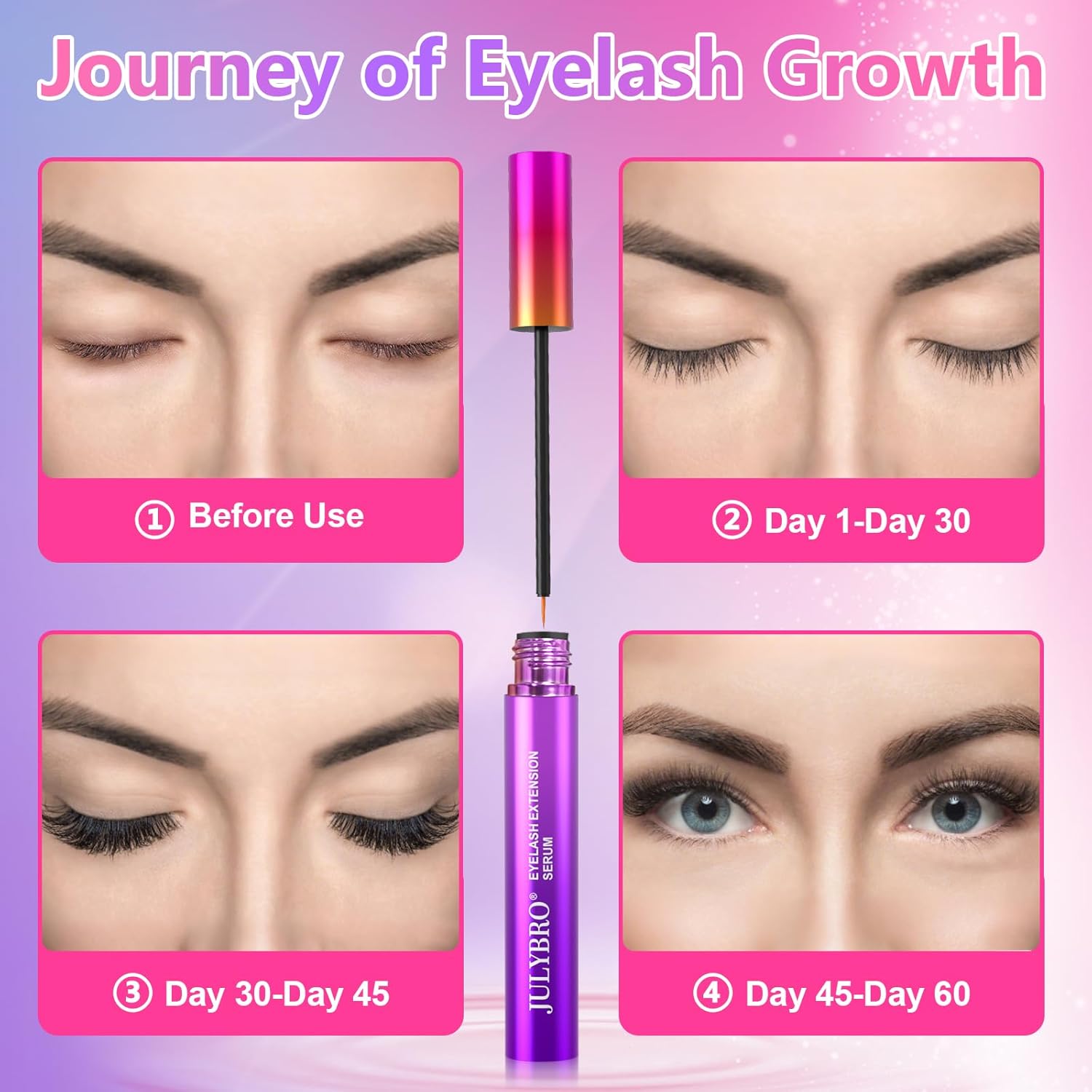 Vegan Cruelty-Free 3ML Eyelash Growth Serum for Longer Thicker Fuller Lashes - Image 7