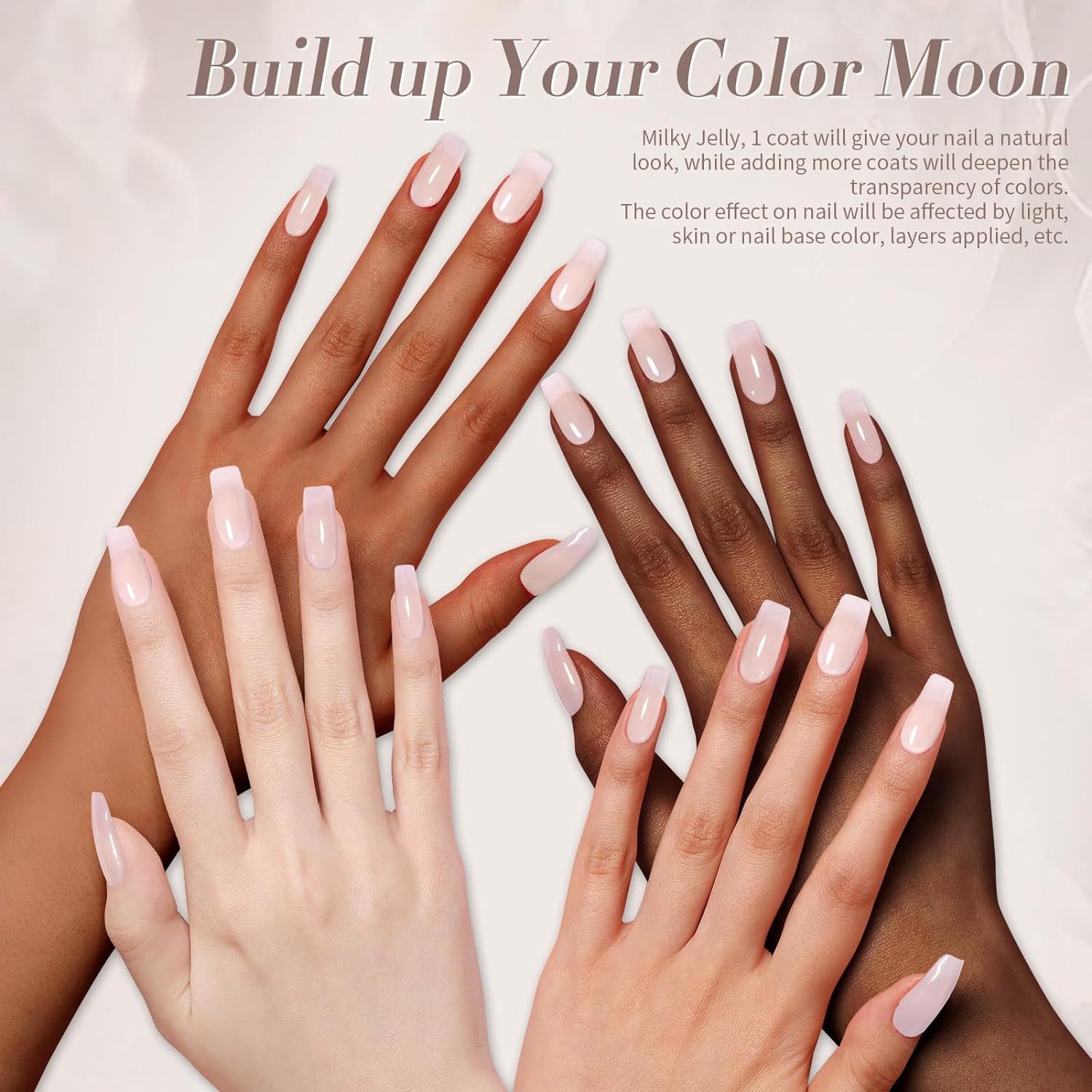 Born Pretty Milky White Sheer Gel Nail Polish 15ml Hema-Free Translucent Nail Art - Image 6