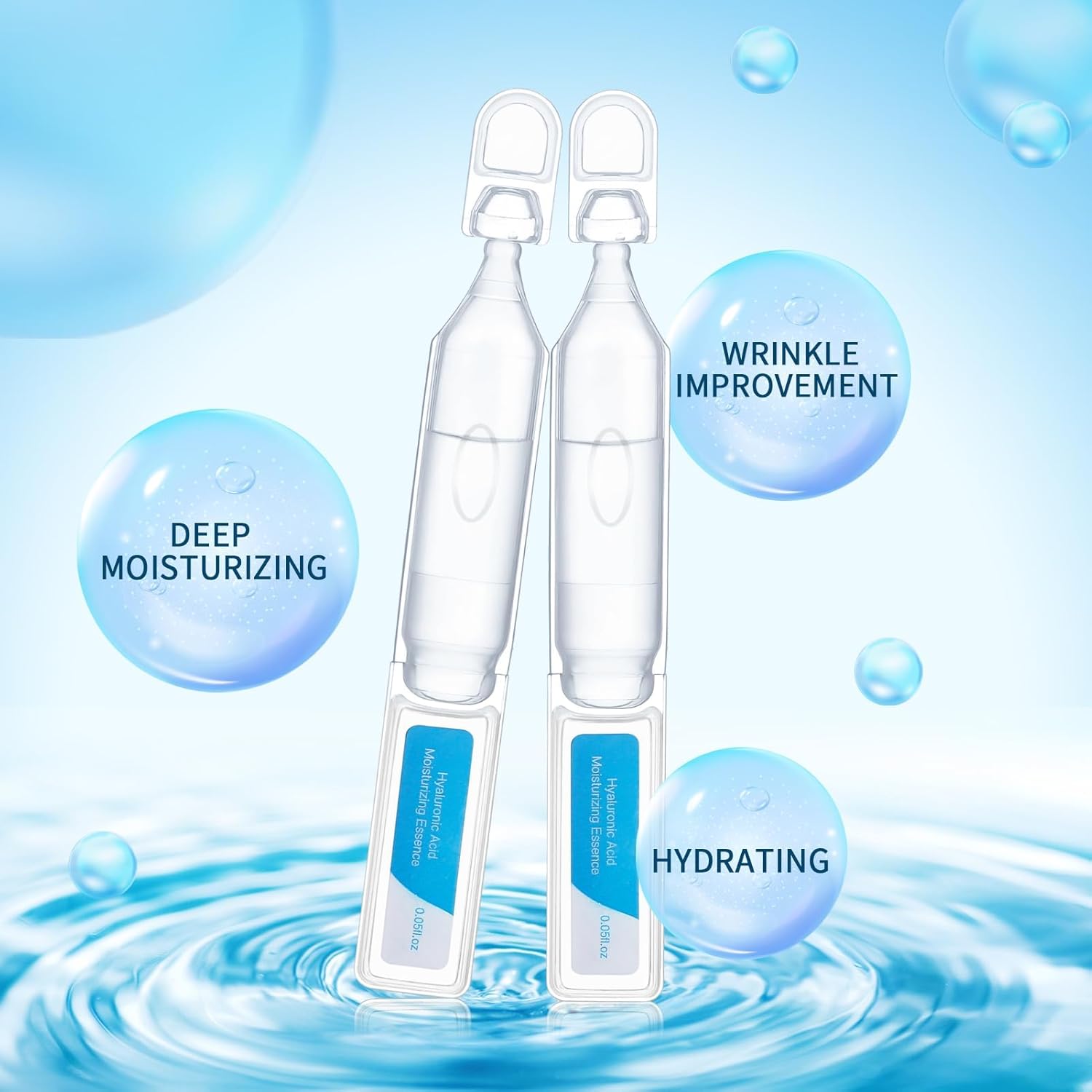30 Count Hydrating Hyaluronic Acid Face Serum Ampoules - Individually Packed for Daily Moisture - Image 2