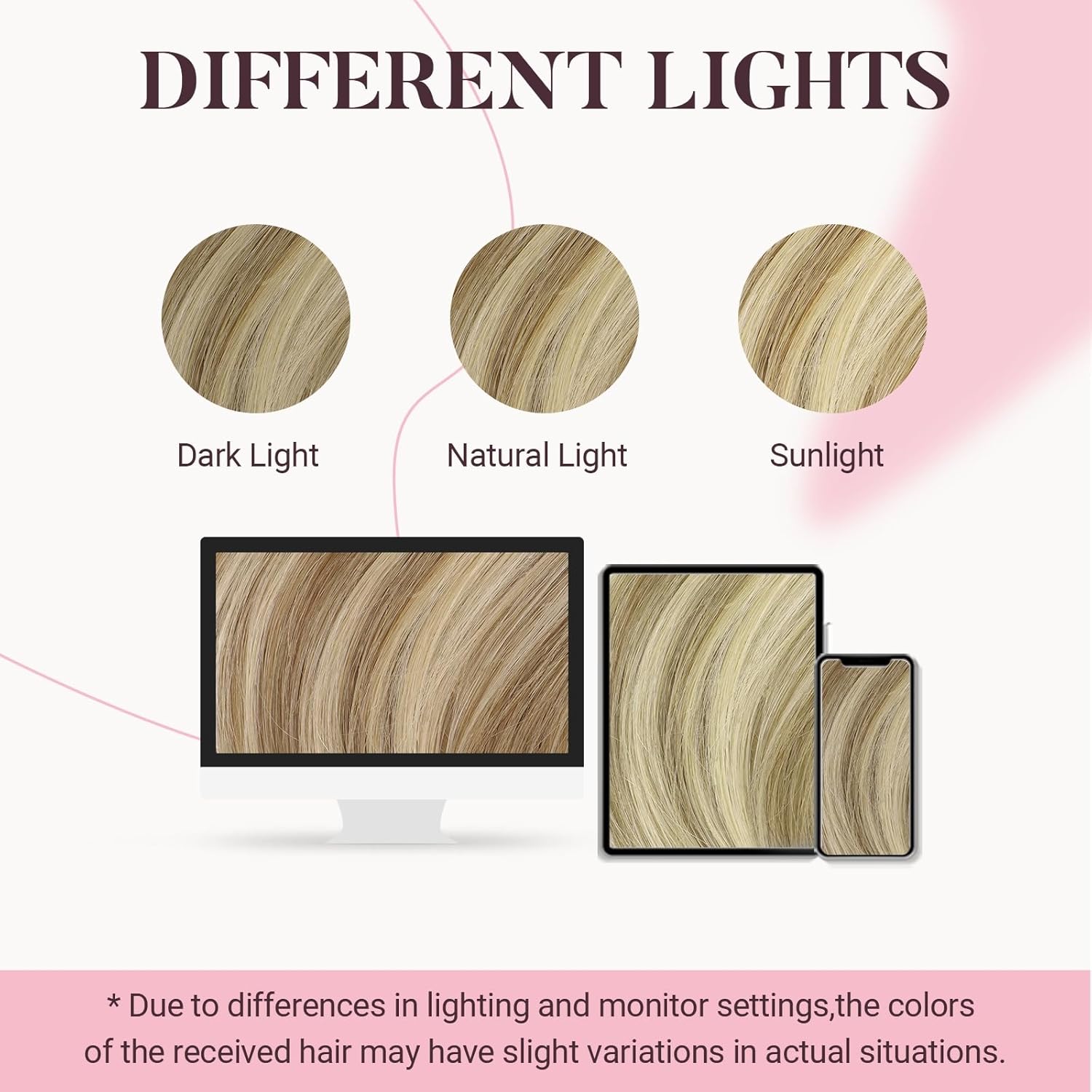 MAXITA 16 Inch Light Blonde Highlights Sew In Human Hair Extensions 80g Double Weft - Image 8