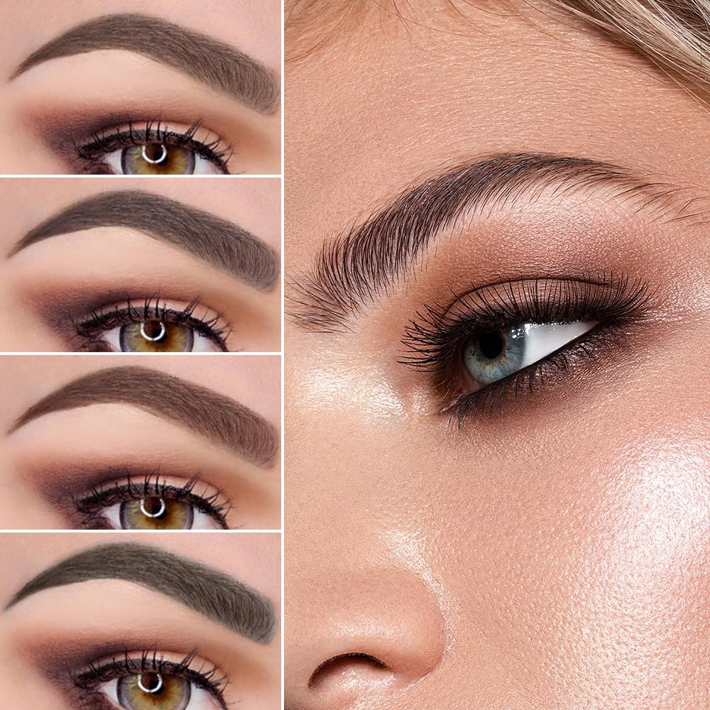 4 Fork Tip Microblading Eyebrow Pencil, Long-Lasting Dark Brown Pen for Women - Image 6
