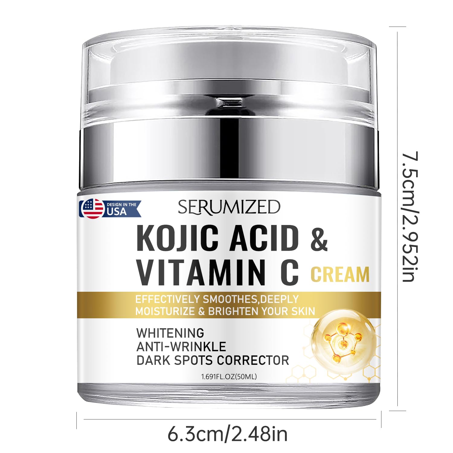 Kojic Acid Vitamin C Dark Spot Corrector Anti-Wrinkle Cream 1.69 fl oz - Image 8