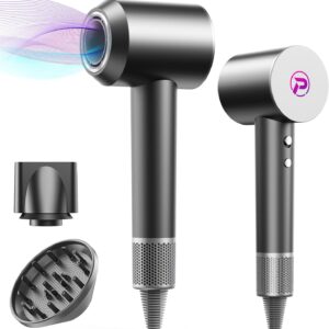 Hair Dryer-110000 RPM High-Speed Ionic Blow Dryer, Brushless Motor, 8 Wind Modes, Magnetic Nozzles & Diffuser, Intelligent Temperature Control, Reduces Frizz & Enhances Shine, Quiet & Fast Drying
