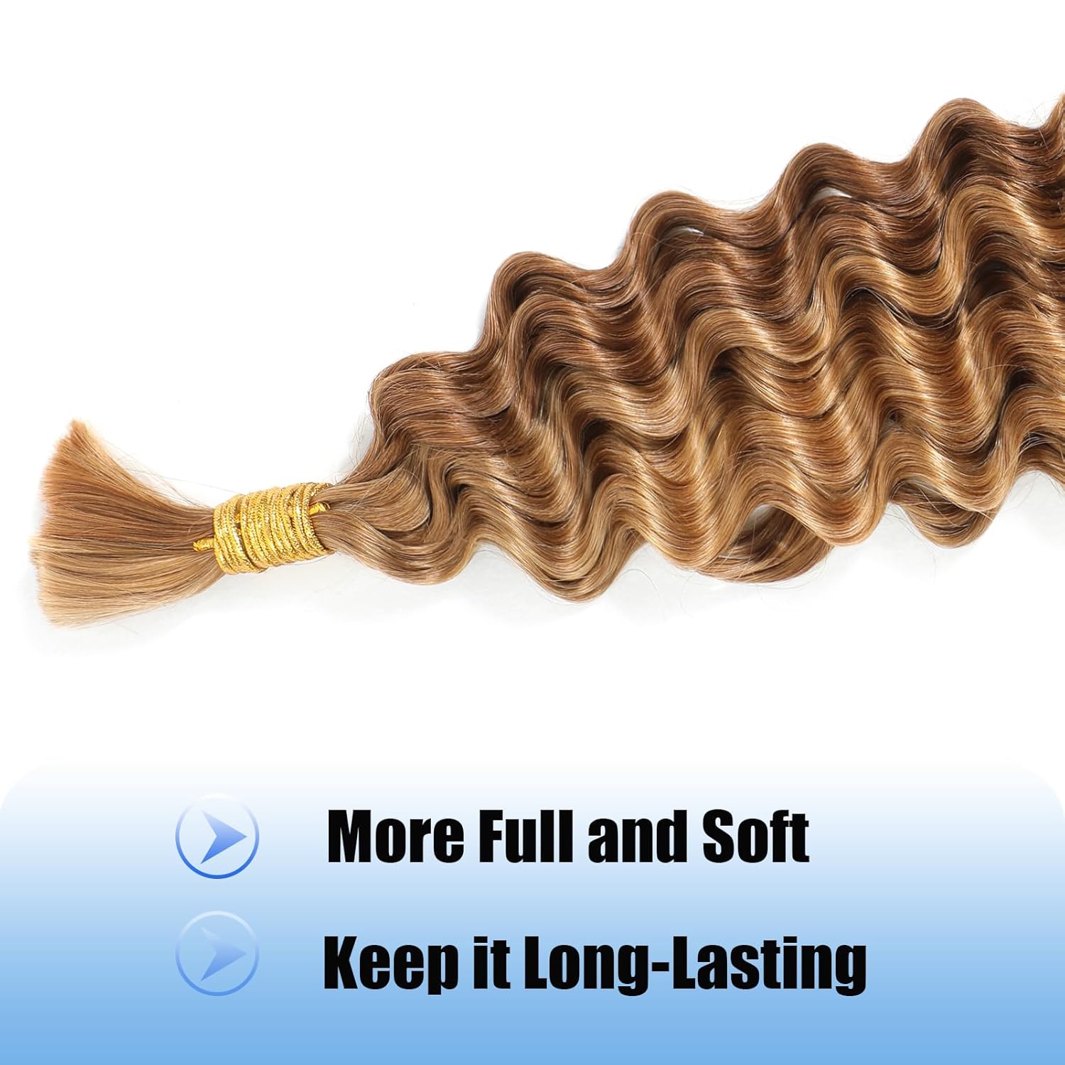 1 Bundle 18 Inch Ombre Deep Wave Human Braiding Hair 50g 27/30 - Image 3
