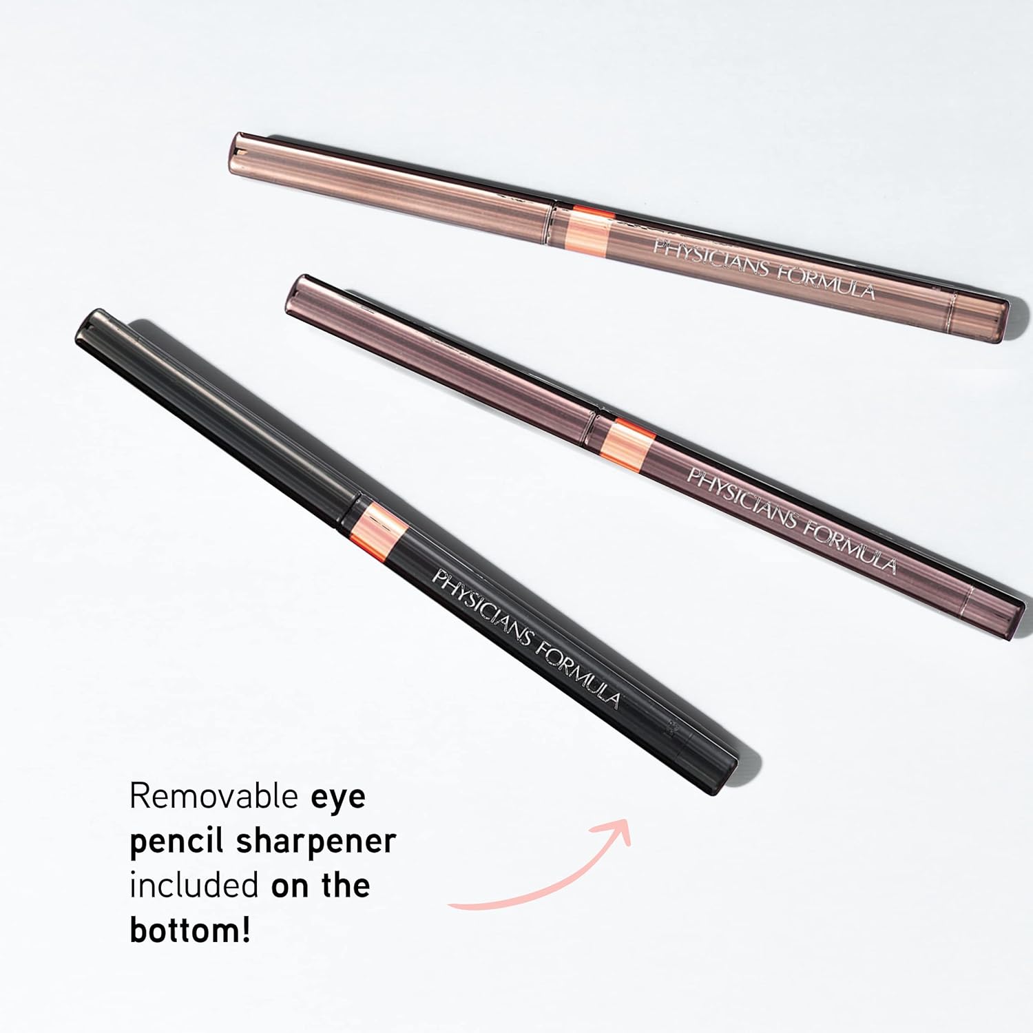 Physicians Formula Shimmer Eyeliner Pencil Set of 3, Black, Dark Brown, Brown, Dermatologist Approved - Image 5
