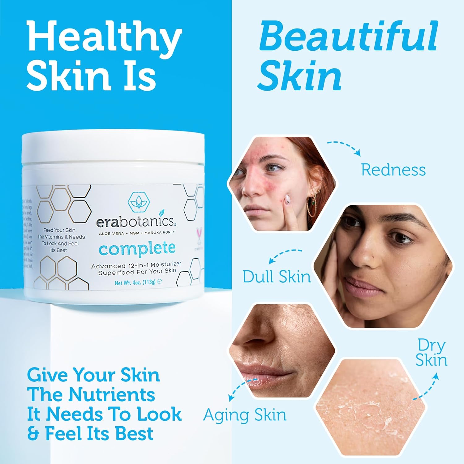 Era Organics Manuka Honey Face Cream 4 oz Daily Moisturizer for Sensitive Skin - Image 2