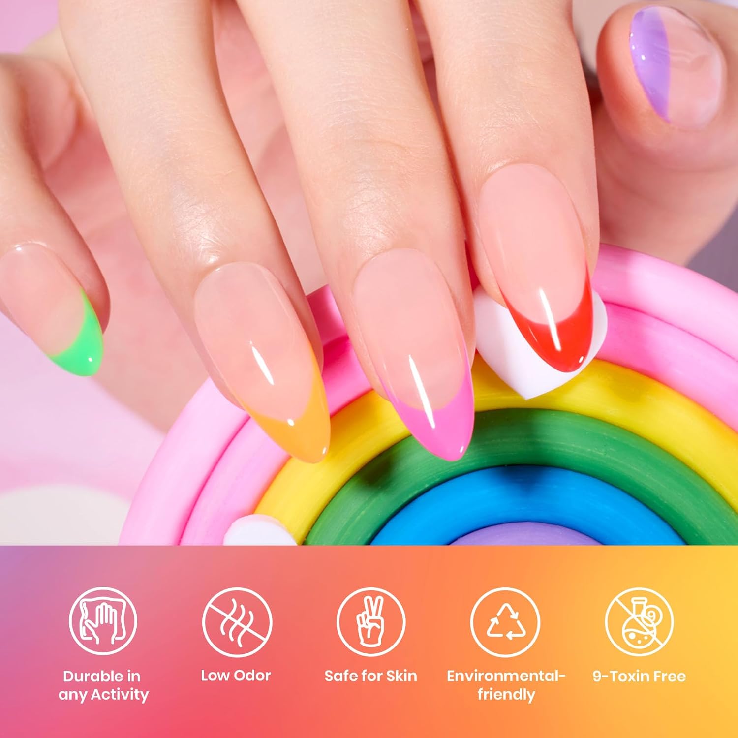 Beetles 23 Pcs Summer Gel Nail Polish Set with 20 Colors, Base & Top Coat - Image 3