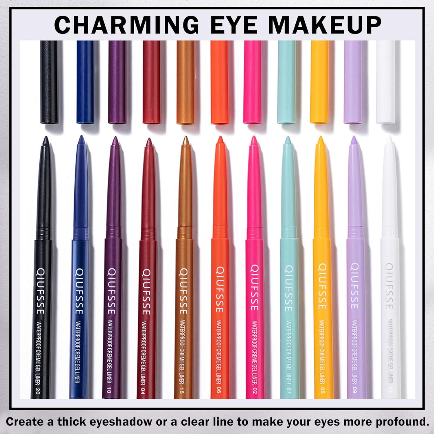 3 Piece Waterproof Retractable Blue Eyeliner Pencil Set for Women Easy Application - Image 7