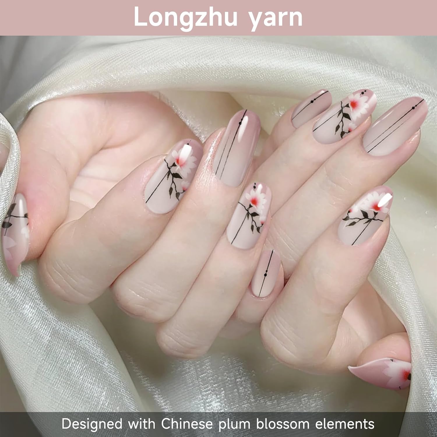 28 Pieces Semi Cured Gel Nail Strips Longzhu Yarn for Effortless Home UV Lamp Application - Image 5