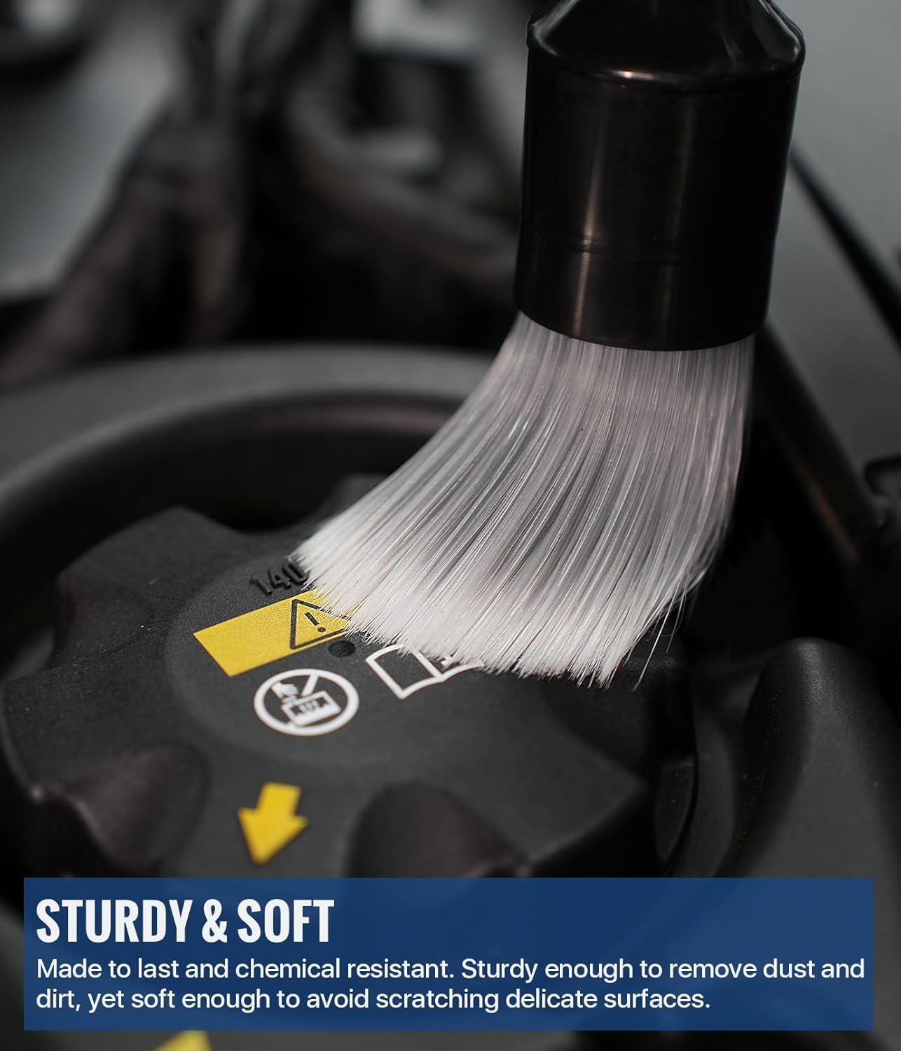 Premium Car Detailing Brush Set with Soft Synthetic Bristles for Exterior Interior Cleaning - Image 6