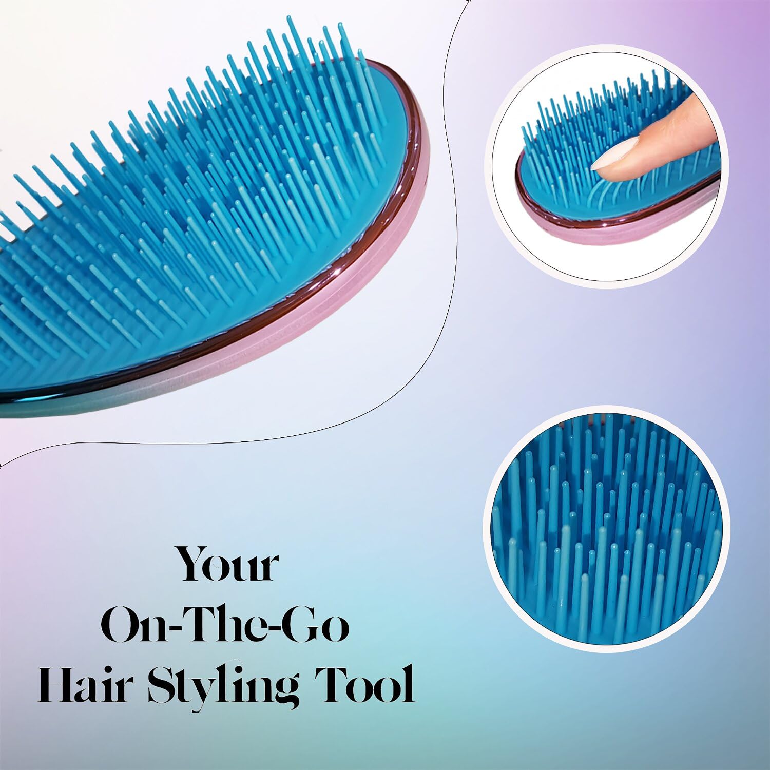 Ultimate Detangler Brush for Thick Curly Straight Hair - Pain-Free Detangling for Women Kids Toddlers - Flexible Bristles - Medium Size - Image 4
