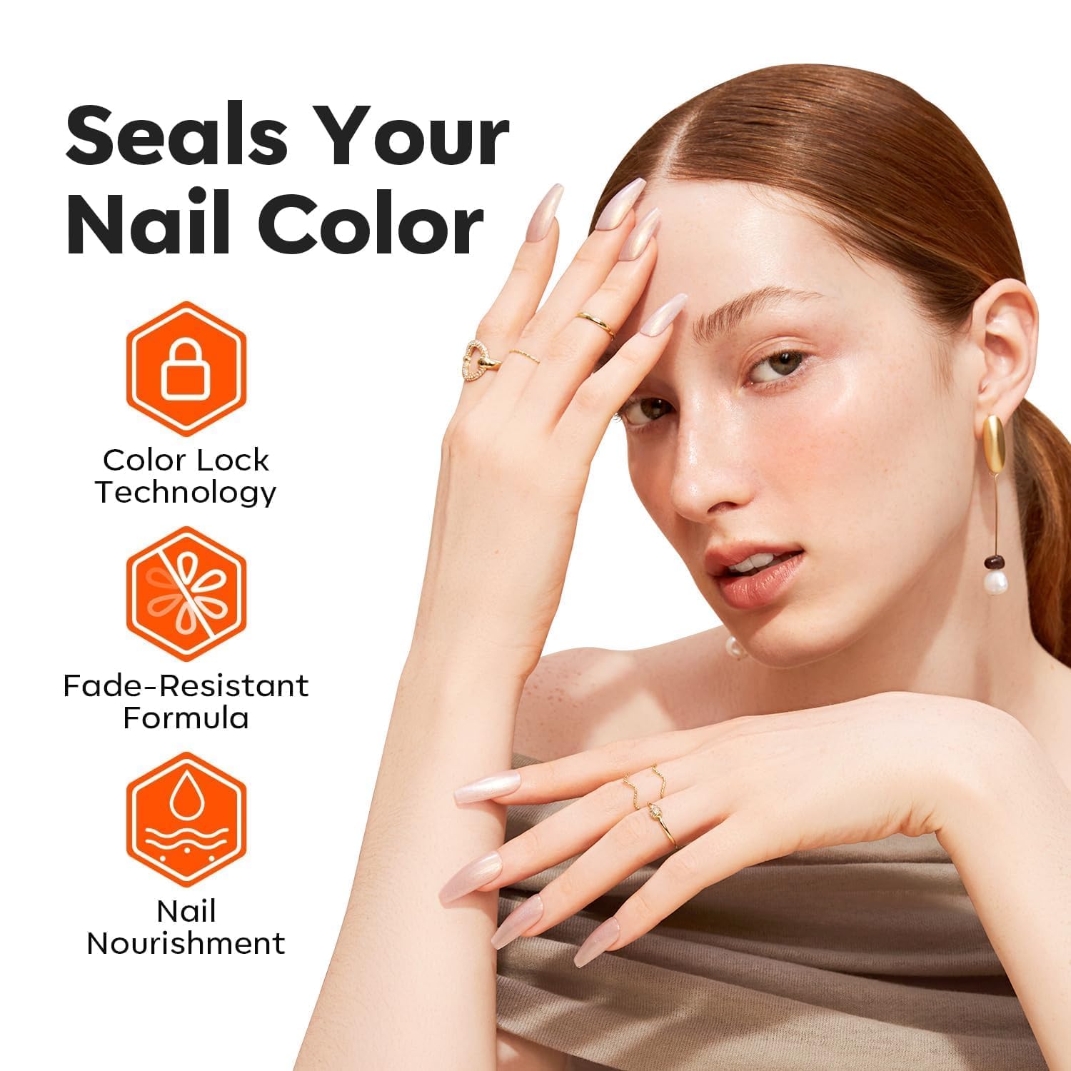 Modelones 15ml Quick Dry Clear 3-in-1 Base Top Coat Nail Polish for Strengthening - Image 2