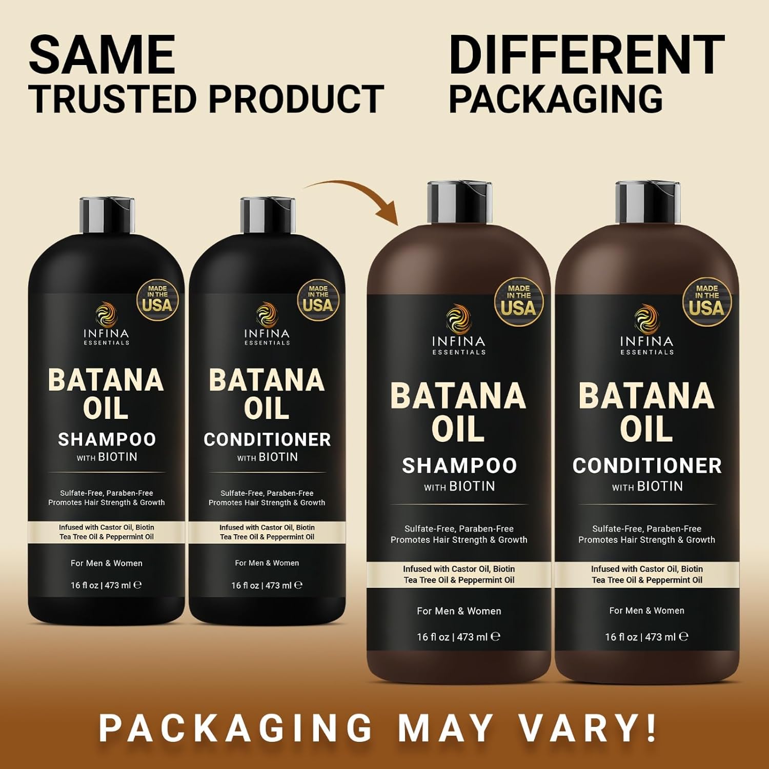 16 fl oz Batana Oil Shampoo and Conditioner Set with Biotin and Tea Tree Oil for Hair Growth - Image 5