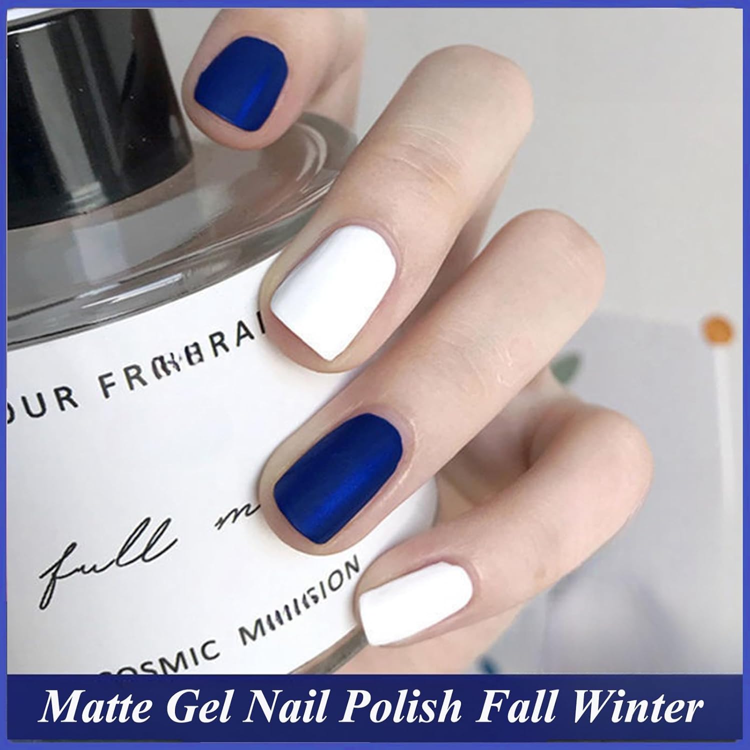 Navy Blue Matte 15ml Instant Dry Nail Polish for Quick Gel Color Application - Image 8