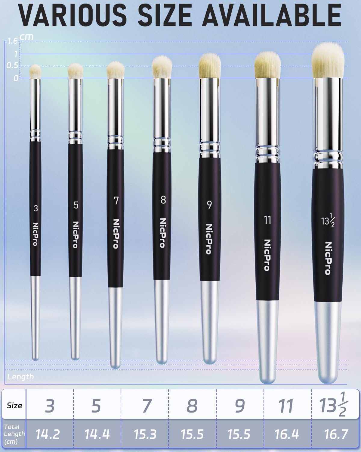 Nicpro 7-Piece Miniature Painting Dry Brush Set with Storage Case for Hobbyists - Image 5
