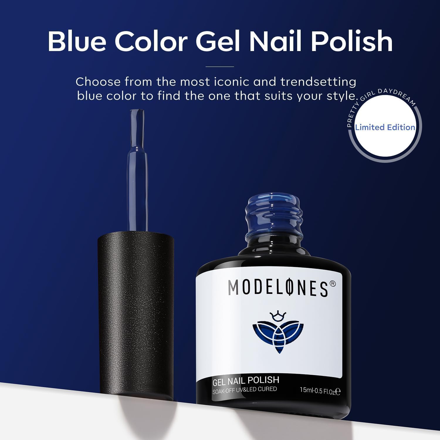 Modelones 15ML Navy Blue Gel Nail Polish Soak Off UV LED Curing - Image 9