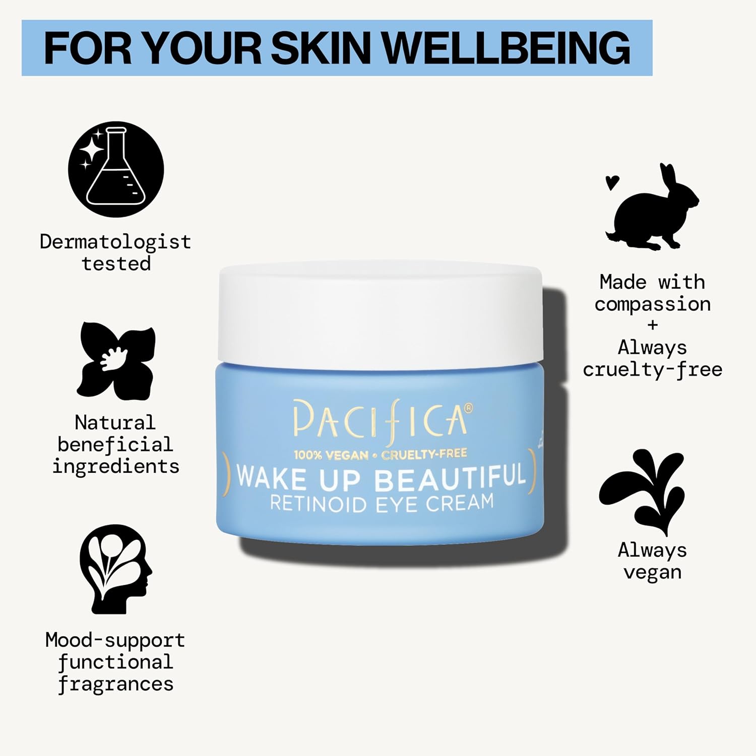 Pacifica Wake Up Beautiful 0.5 oz Retinoid Eye Cream for Fine Lines, Puffiness & Dark Circles - Image 5