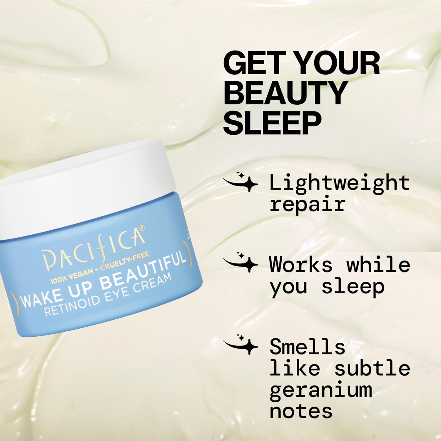Pacifica Wake Up Beautiful 0.5 oz Retinoid Eye Cream for Fine Lines, Puffiness & Dark Circles - Image 3