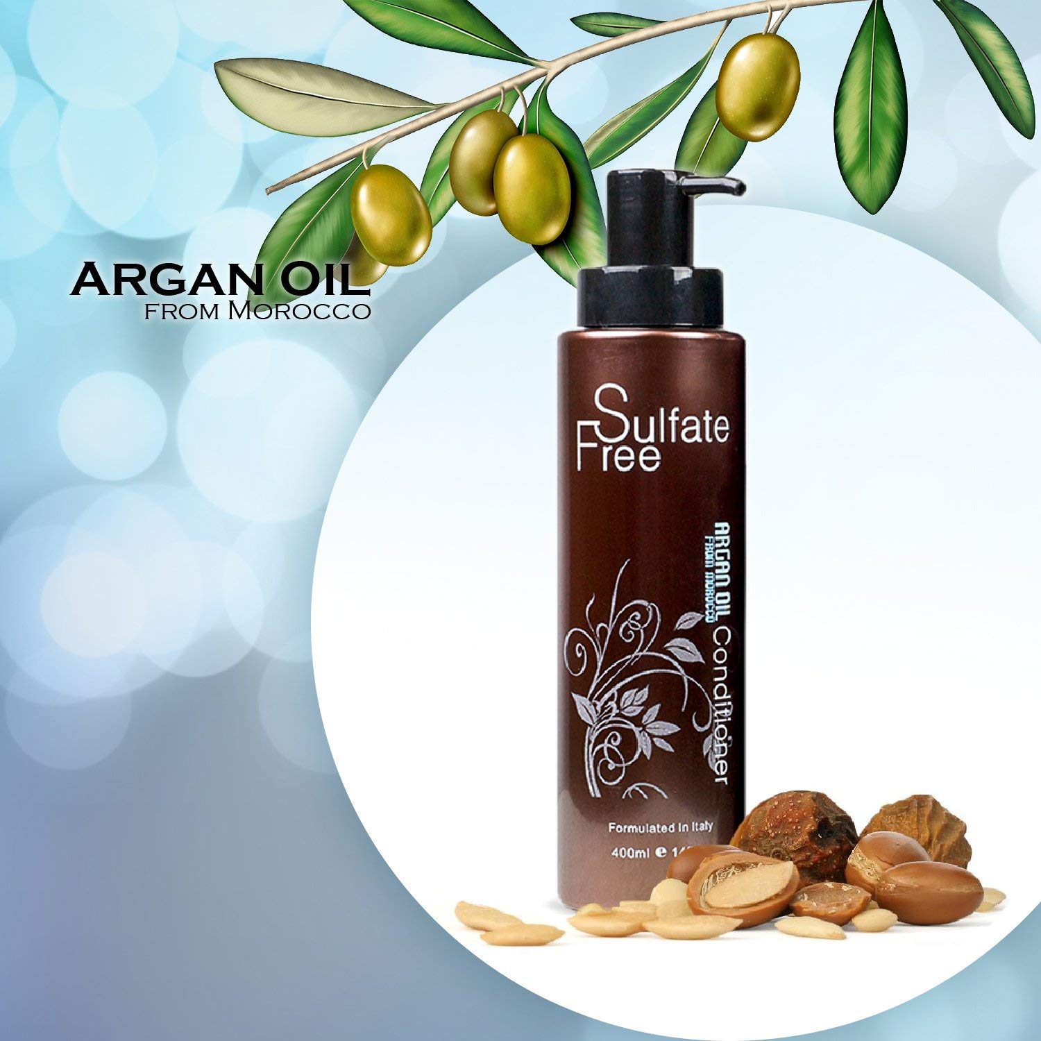 Moroccan Argan Oil Shampoo and Conditioner Set 24 Fl Oz All Hair Types Sulfate Free - Image 7