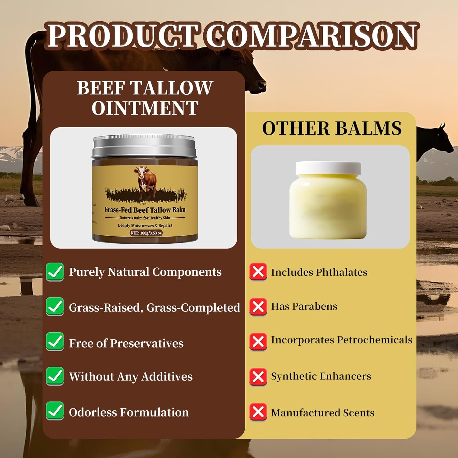 Organic Beef Tallow and Honey Facial Moisturizer Cream 3.53oz for All Skin Types - Image 6