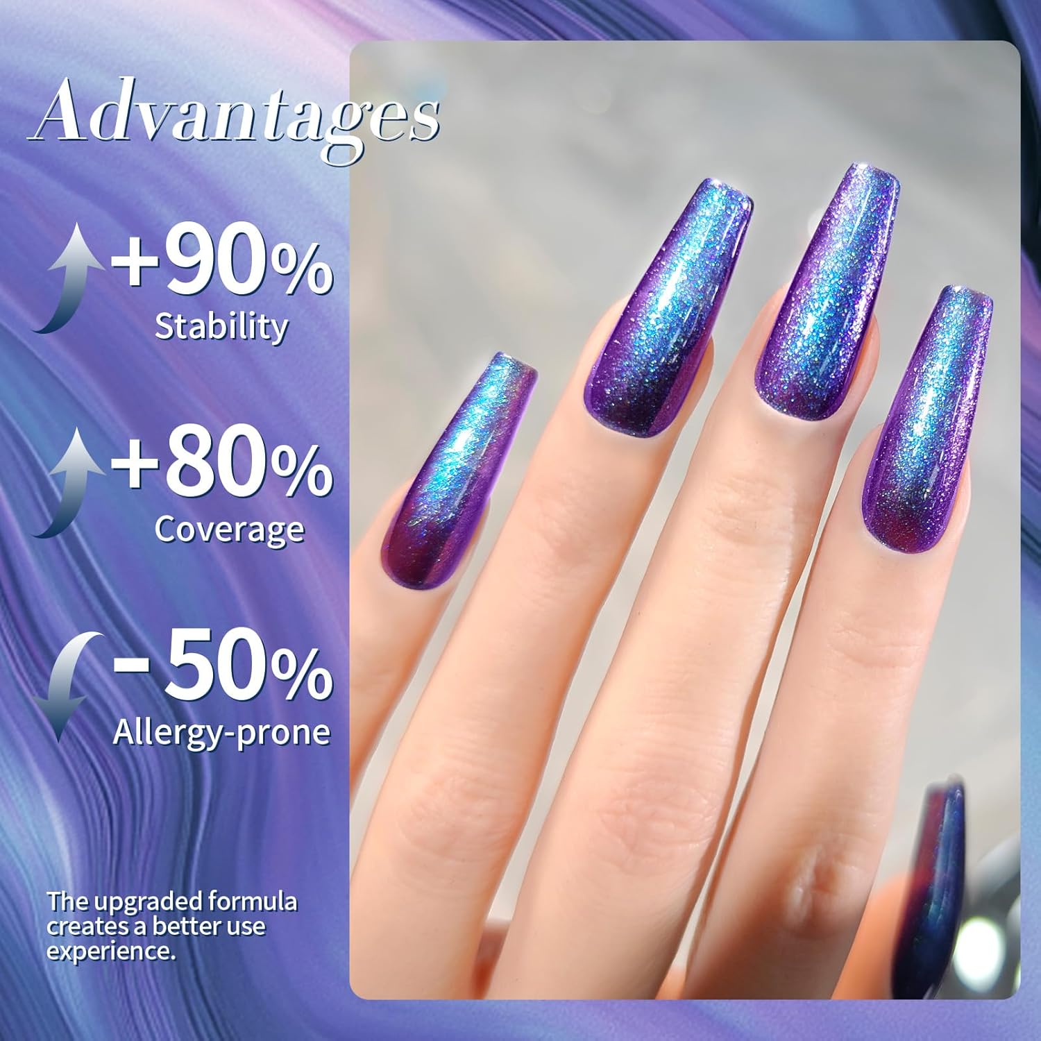 Born Pretty 15ml Chameleon Blue Purple Glitter Gel Nail Polish for Long-Lasting DIY Manicure - Image 6