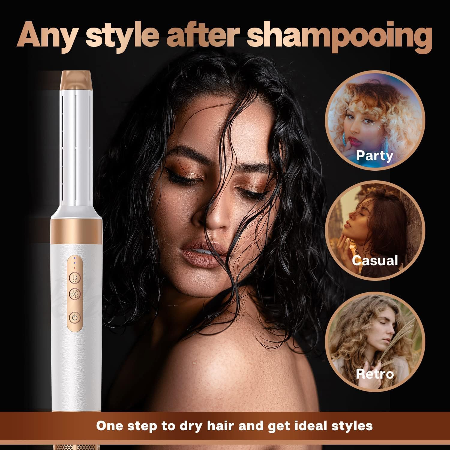 110000 RPM High-Speed 7 in 1 Hair Dryer Brush and Hot Air Styler Tool - Image 4