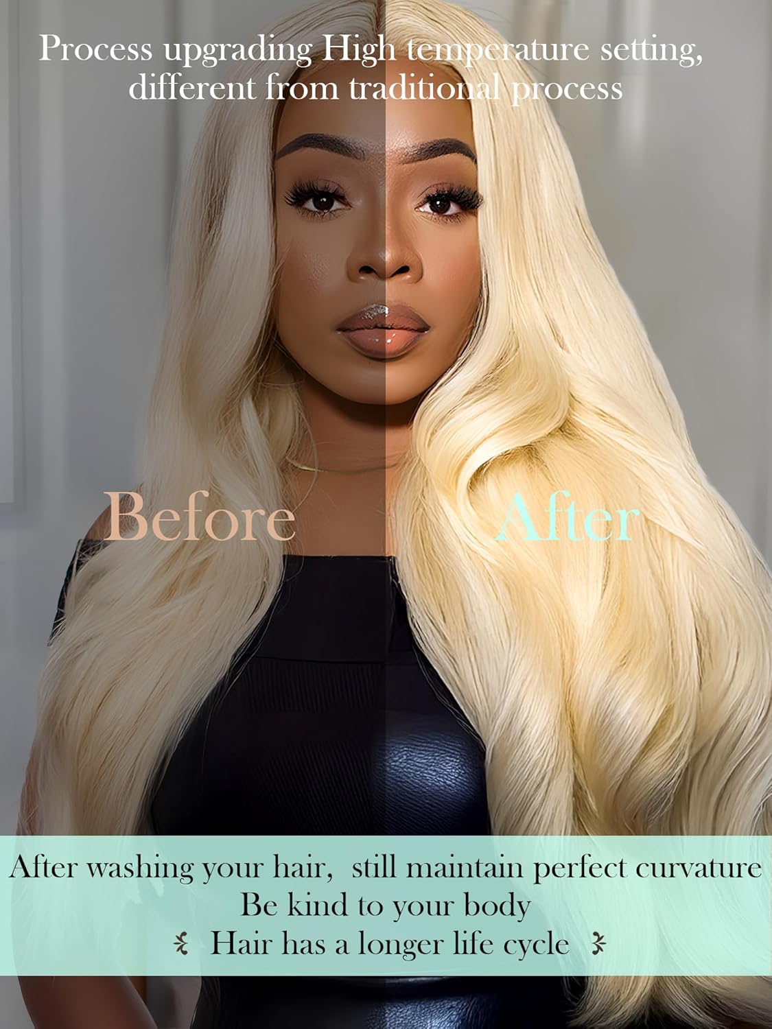 16-22 Inch 4 Bundles Unprocessed Brazilian Body Wave 613 Honey Blonde Human Hair Extensions - Image 5