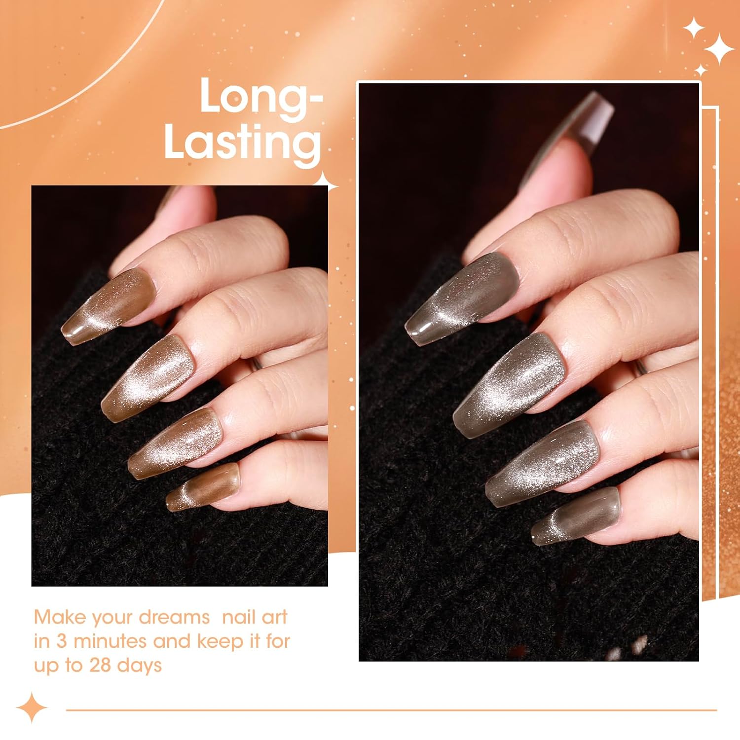 Gellen 6 Color Cat Eye Gel Nail Polish Kit with Magnet, 10ml Capacity, for Home DIY - Image 5