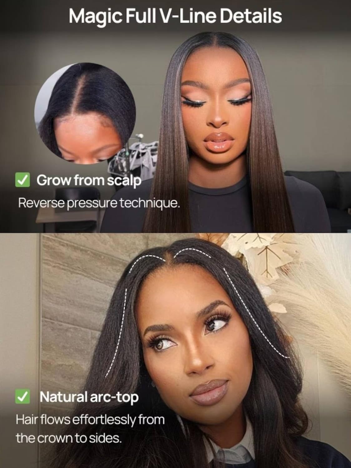 Beauty Forever EasiContour 18 Inch Yaki Straight Human Hair Wig 180% Density - Image 4