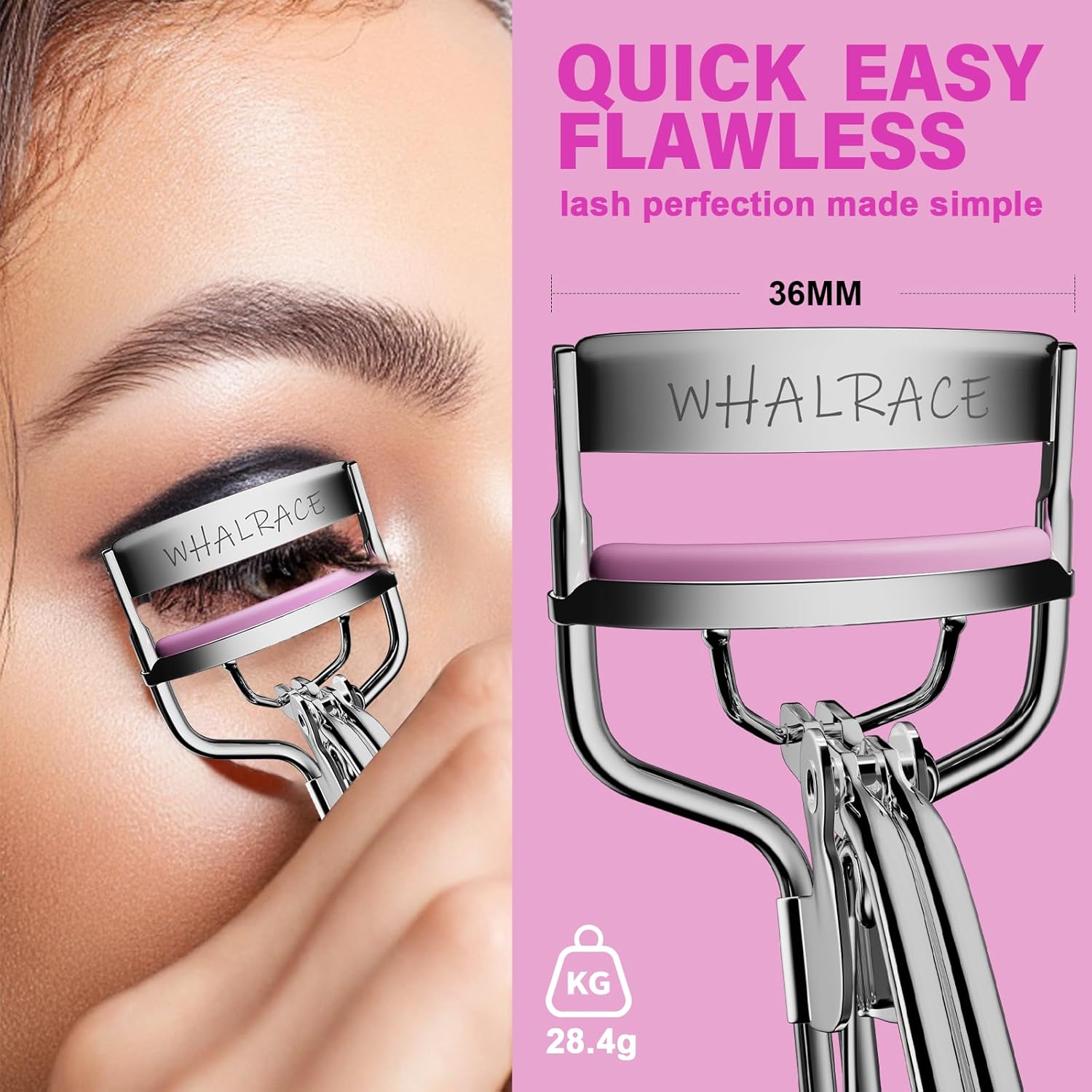 Gpink Eyelash Curler with 6 Extra Replacement Strips for Superior Curling - Image 3