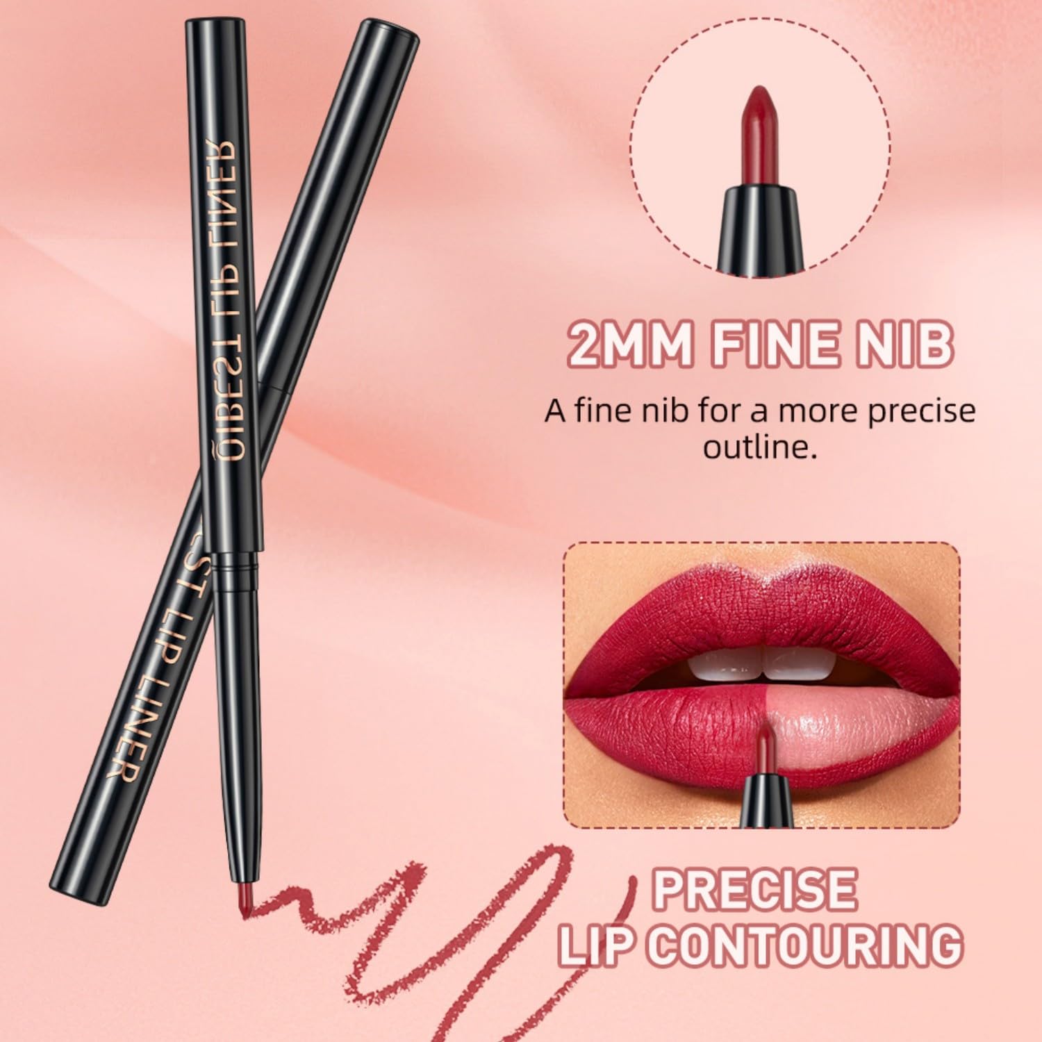 MAEPEOR 3-in-1 Lip Kit: Smooth Lipliner, Lipgloss, Velvet Matte Liquid Lipstick - Kit 11, Hot Chocolate - Image 8
