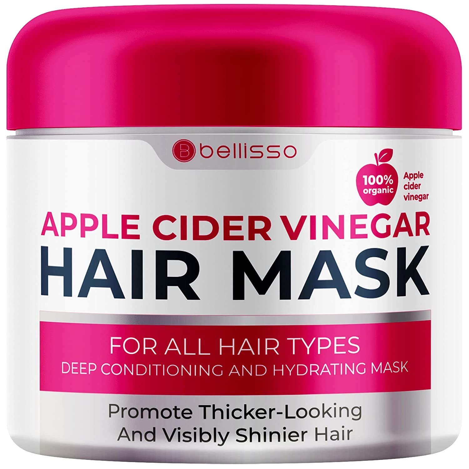 BELLISSO Apple Cider Vinegar Shampoo, Conditioner, Hair Mask, and Serum 4-Piece Set - Large Size - Image 3