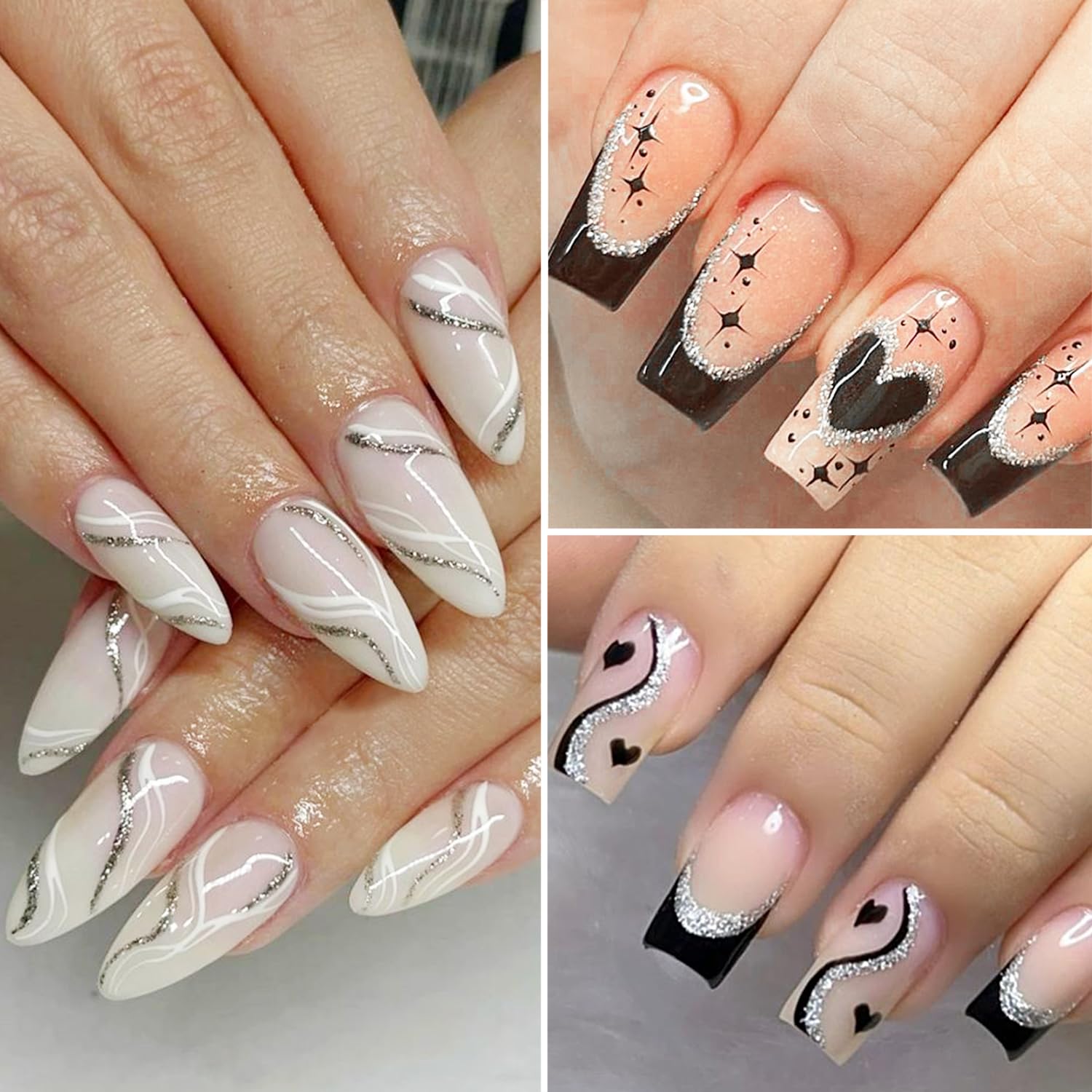 Silver Gold Glitter Gel Art Liner Set with Brush Tool 2 Pieces 8ml - Image 5