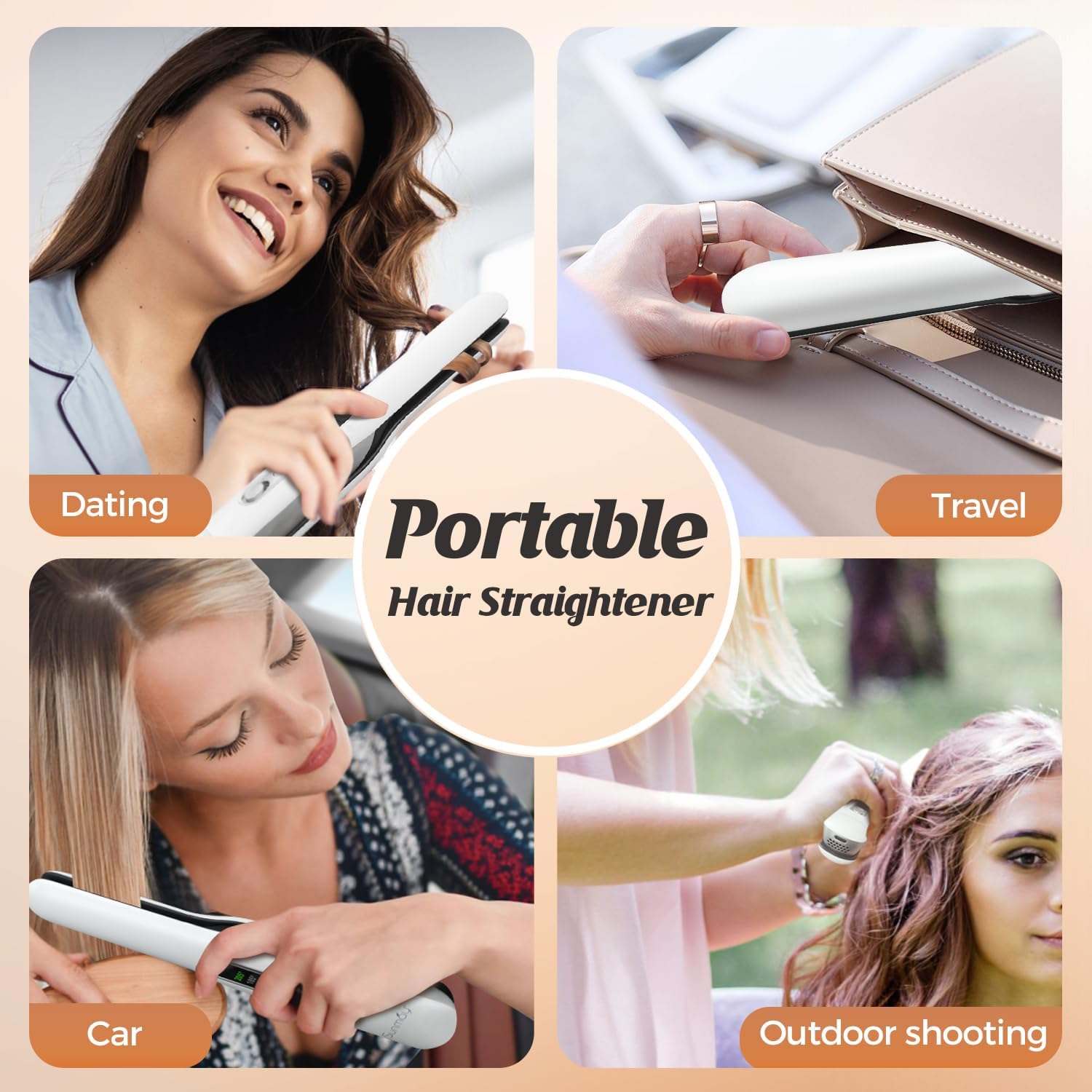 SUNMAY Voga Plus Cordless Ceramic Hair Straightener and Curler 2-in-1 Portable USB - Image 8