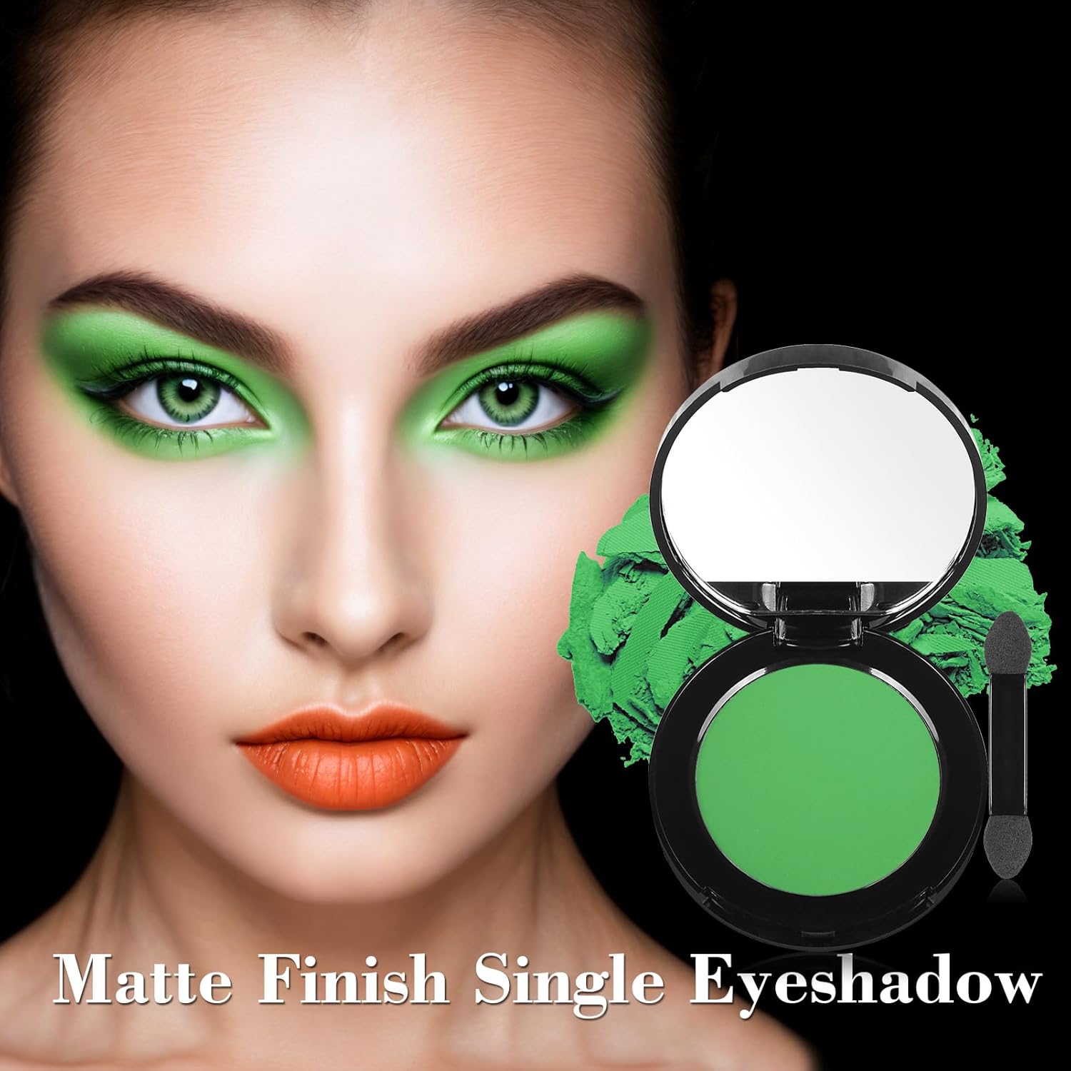MEICOLY Forest Green Matte Eyeshadow Single Pan with Mirror - Full Size - Image 7