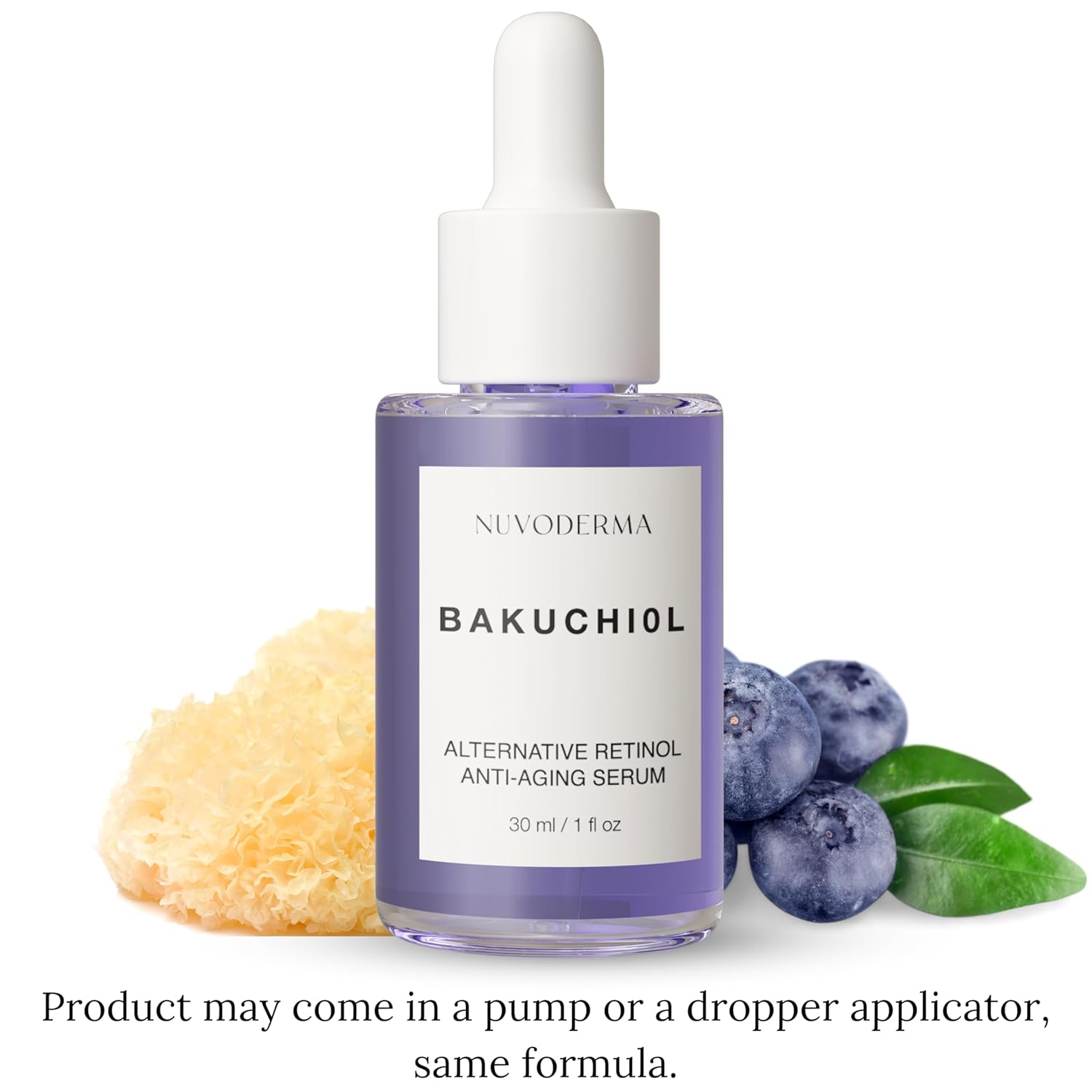 Organic Bakuchiol Anti-Aging Face Serum 1 oz with Collagen and Peptides - Image 2