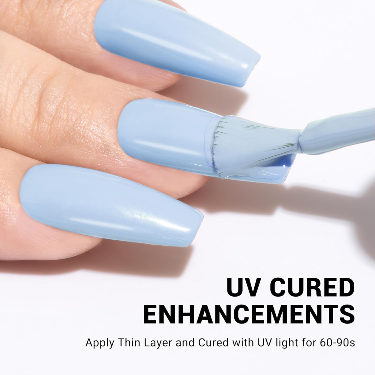MelodySusie 0.5fl oz Thick Baby Blue Gel Nail Polish for DIY Manicures - Image 5