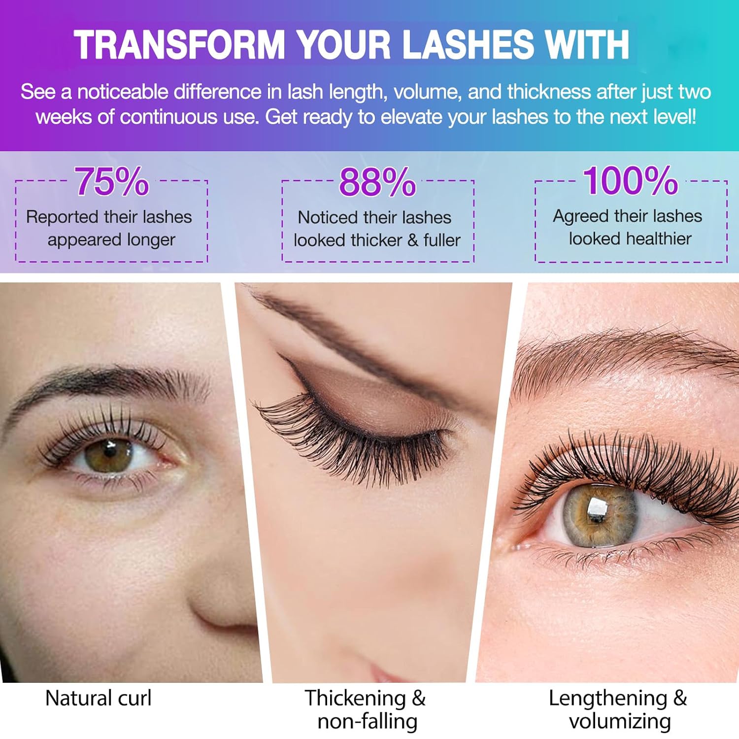 Lash Growth Serum for Thicker Fuller Longer Lashes Sensitive Eyes Gentle Formula - Image 4
